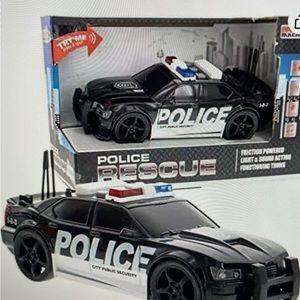 Friction Powered Police Car Toy Rescue Vehicle With Lights And Siren Sounds